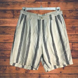 5 for‎ $25🔥VTG Bachrach Sport Vertical Striped Linen Blend Shorts Size 34